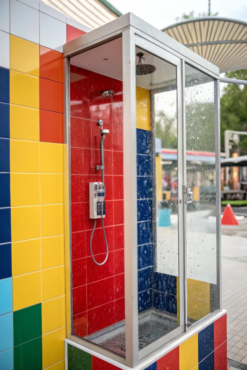 Vivid colors add character and energy to your shower.