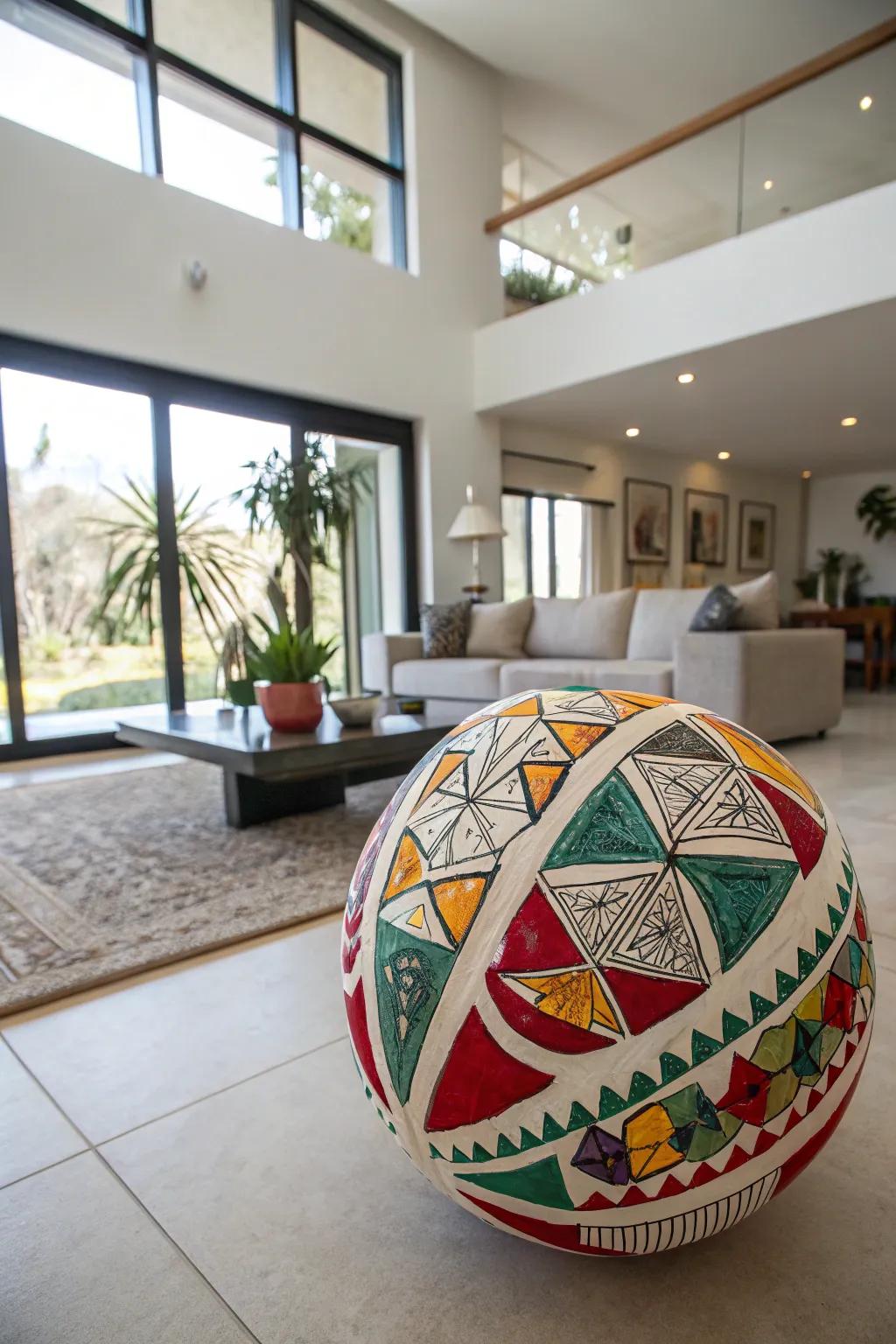 Geometric patterns infuse a modern flair into your decor.