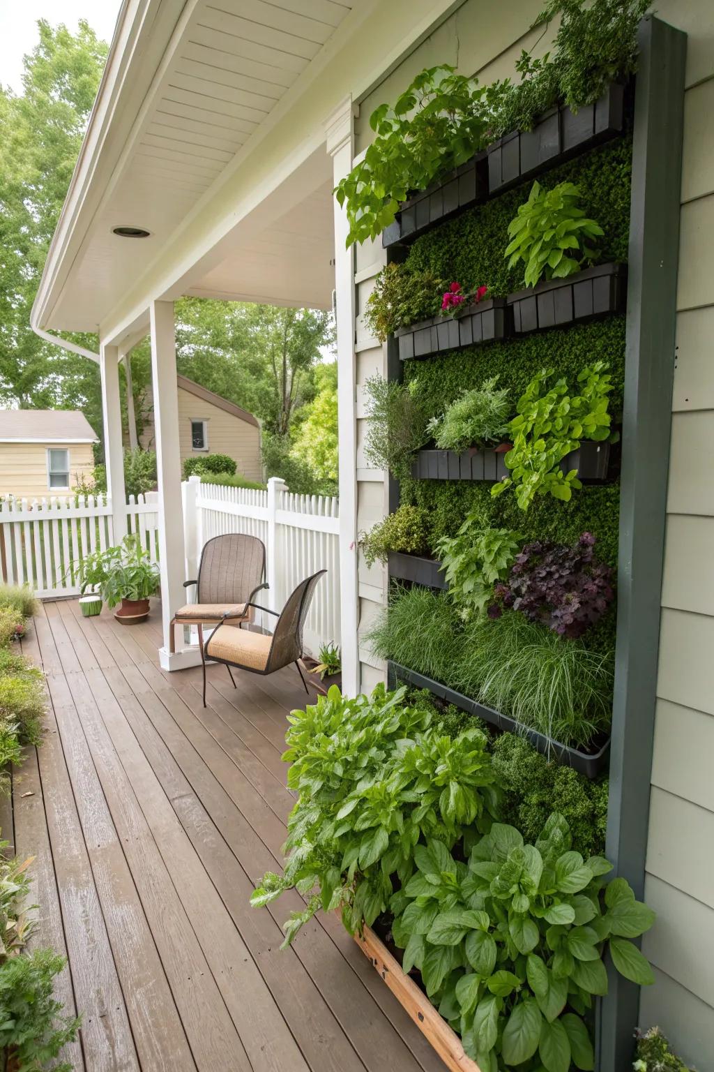 An herb garden wall is a functional and beautiful addition.