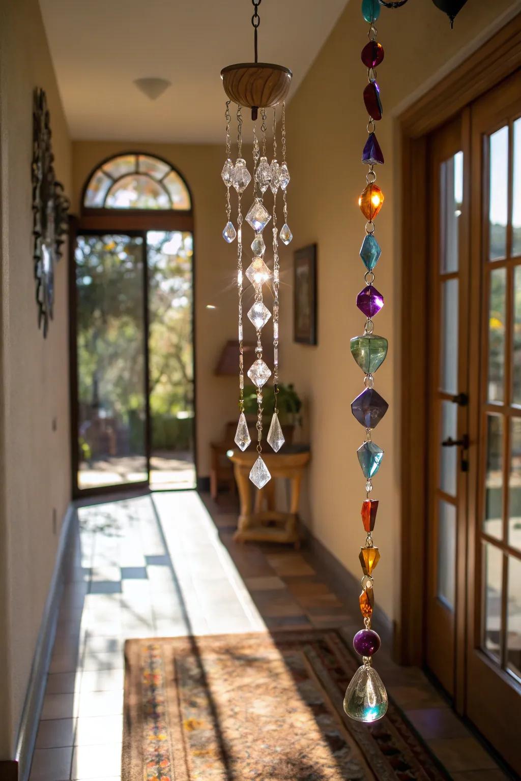 Luxurious beauty with precious stone prisms.