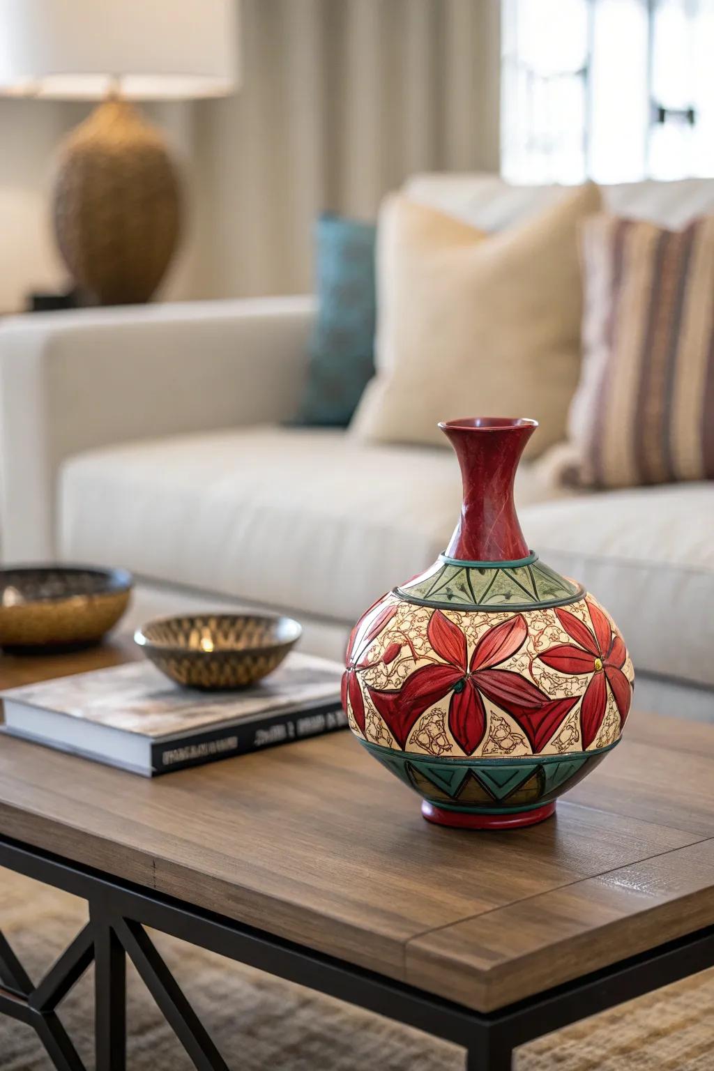 A striking piece can serve as the centerpiece of your layout.