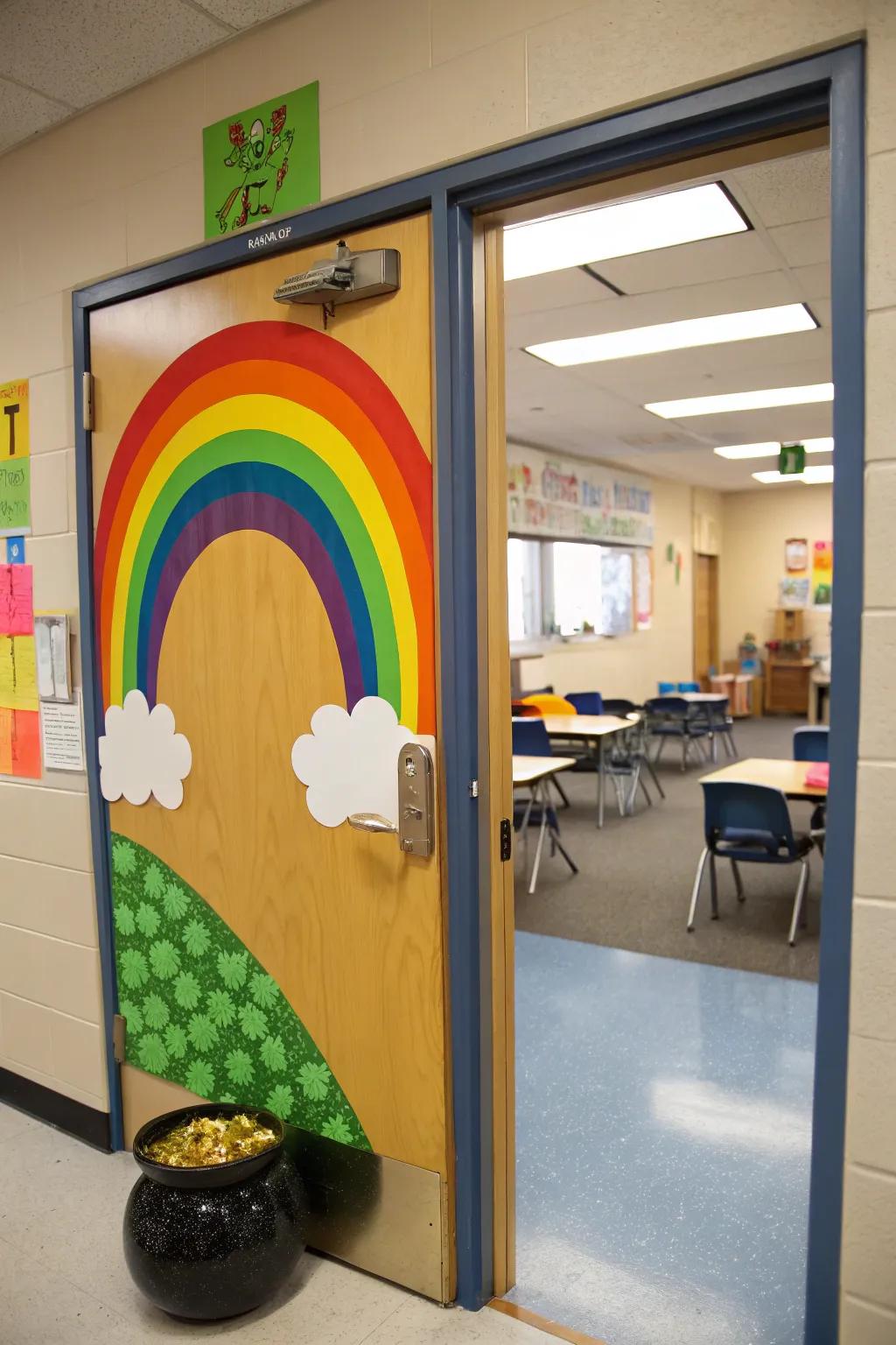 Celebrate the spectrum of learning with a spectrum-themed door.