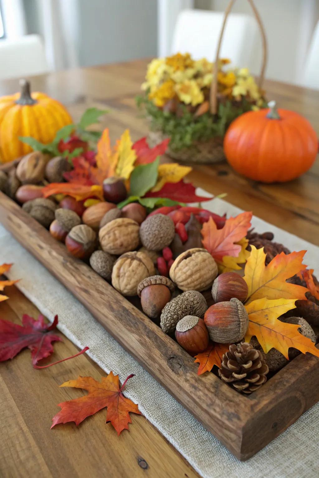 Edible components make the centerpiece interactive and fun.