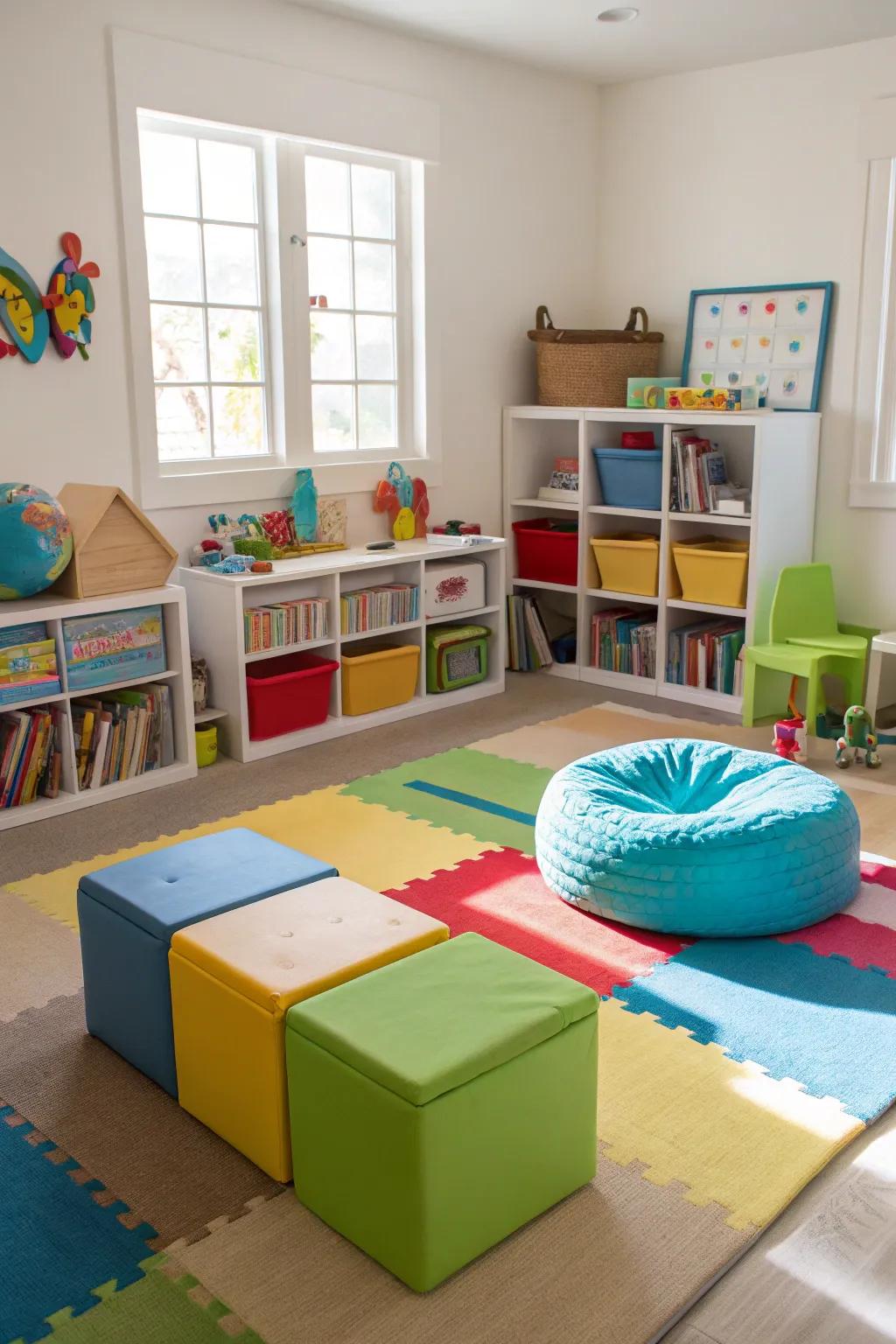 Modular furniture adapts to a child’s growing needs and play preferences.