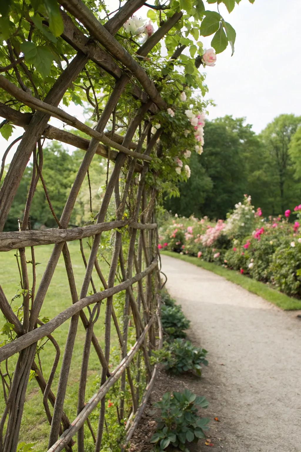 A floral tower screen offers airy sophistication.