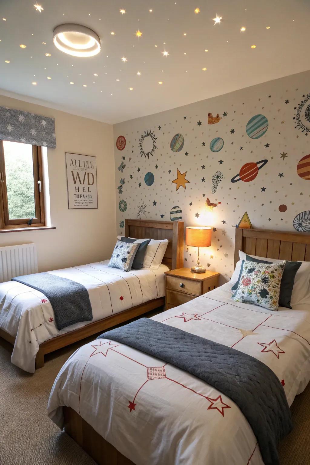 Customized wall decals are a fantastic tool for personalizing the space with considerable ease.