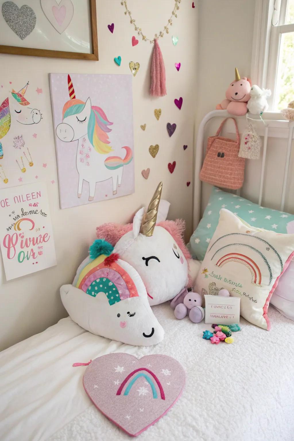 DIY crafts individualize the unicorn space through innovation.