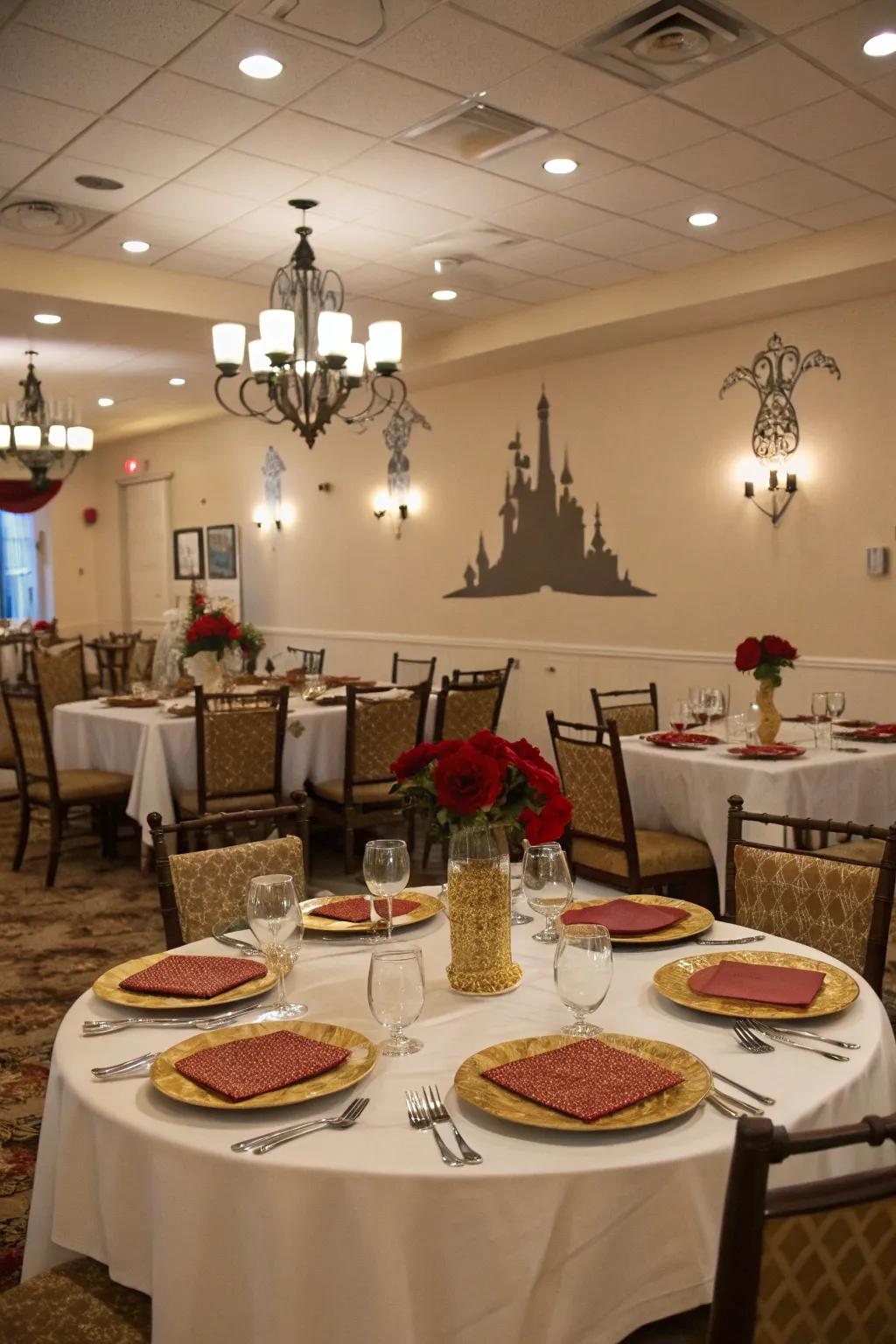 Relish an amusing theme-based supper night highlighting corresponding design.