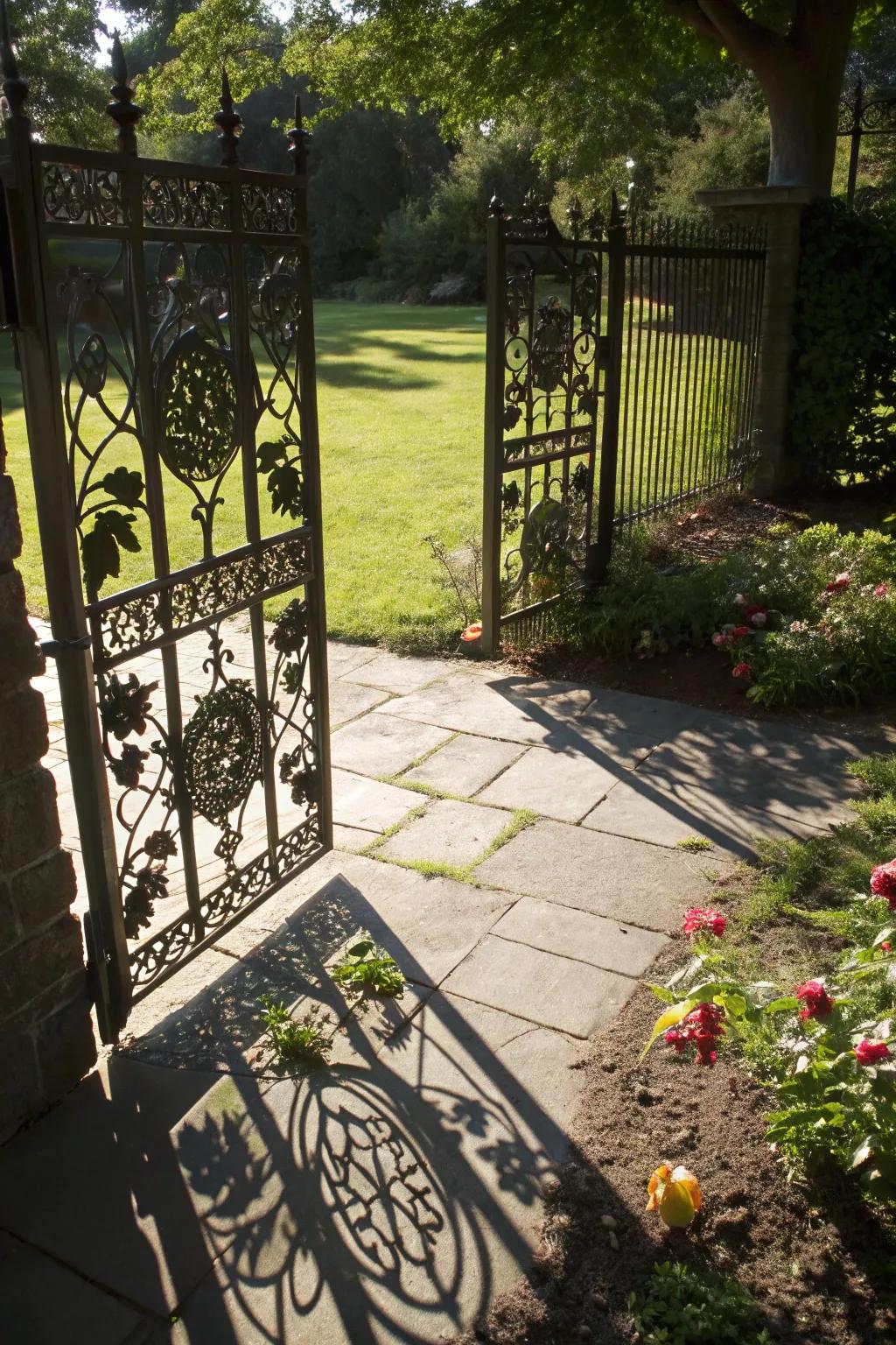 Ornamental hollow-outs adding artistic charm to the portal.