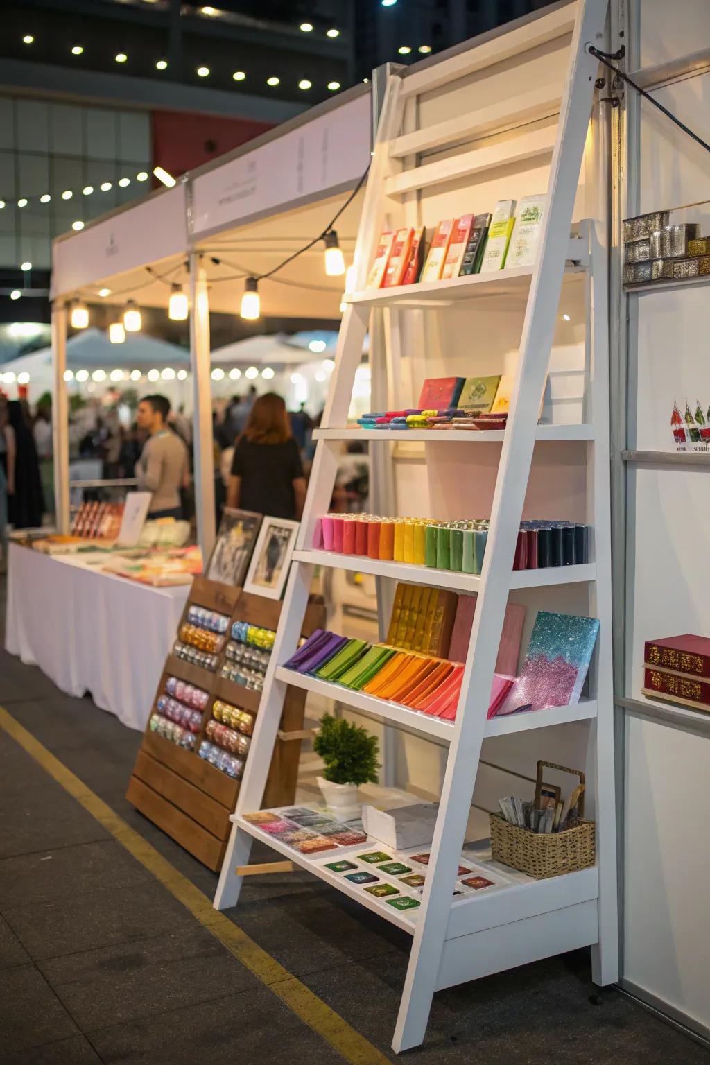 Innovative shelving solutions enhance item display.