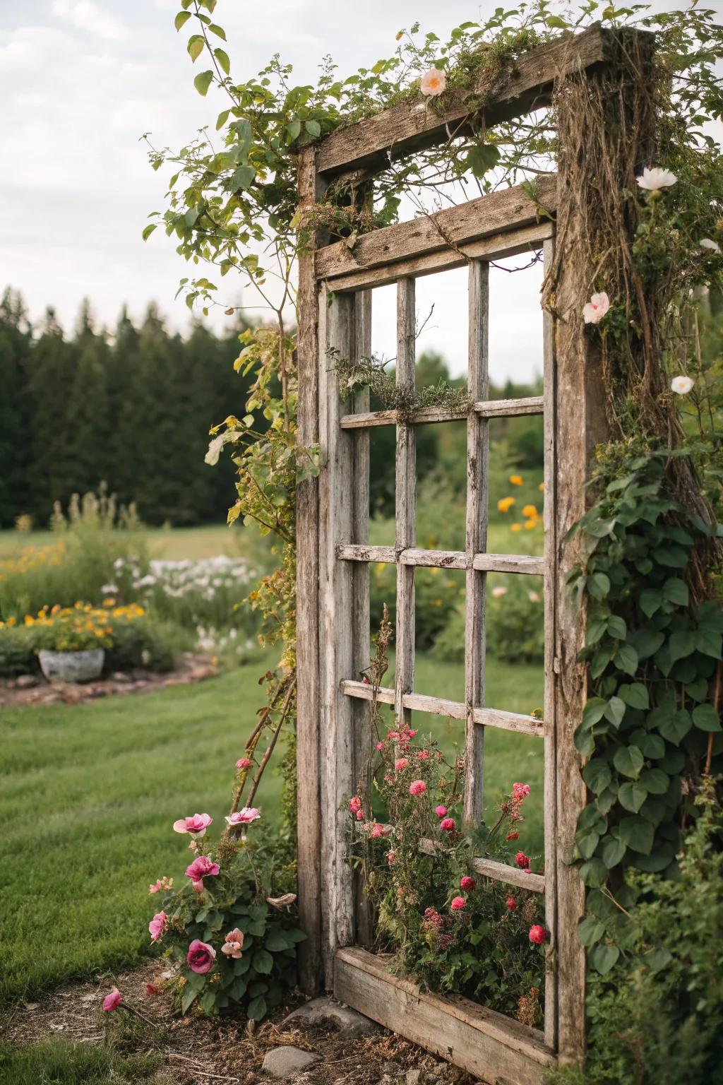 Architectural recovery introduces depth and intrigue to gardens.