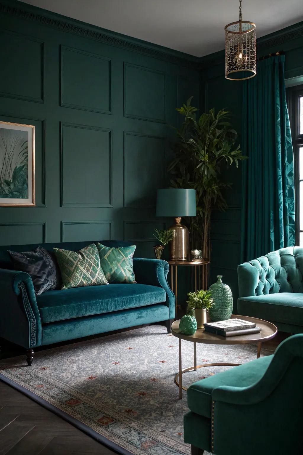 Brooding tones add depth and elegance to your living room.