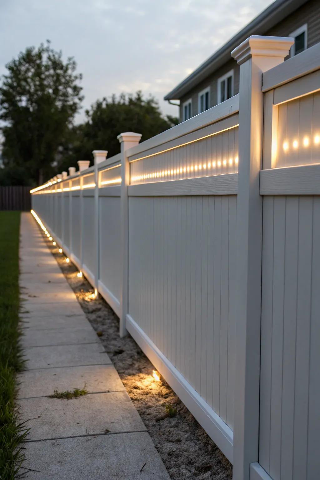 LED bars deliver seamless, ultramodern illumination.