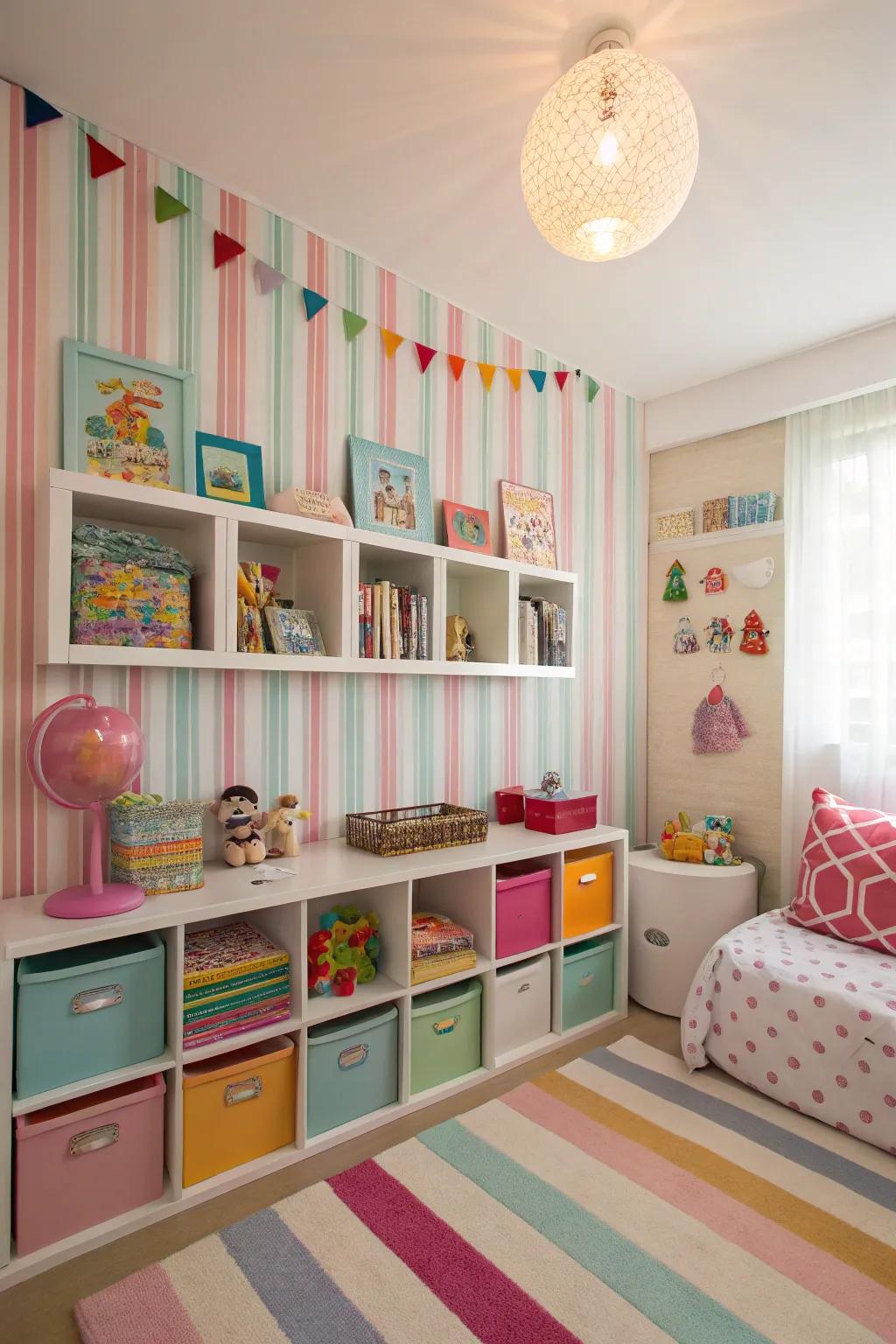 Stripes append energy and dynamism to a space.