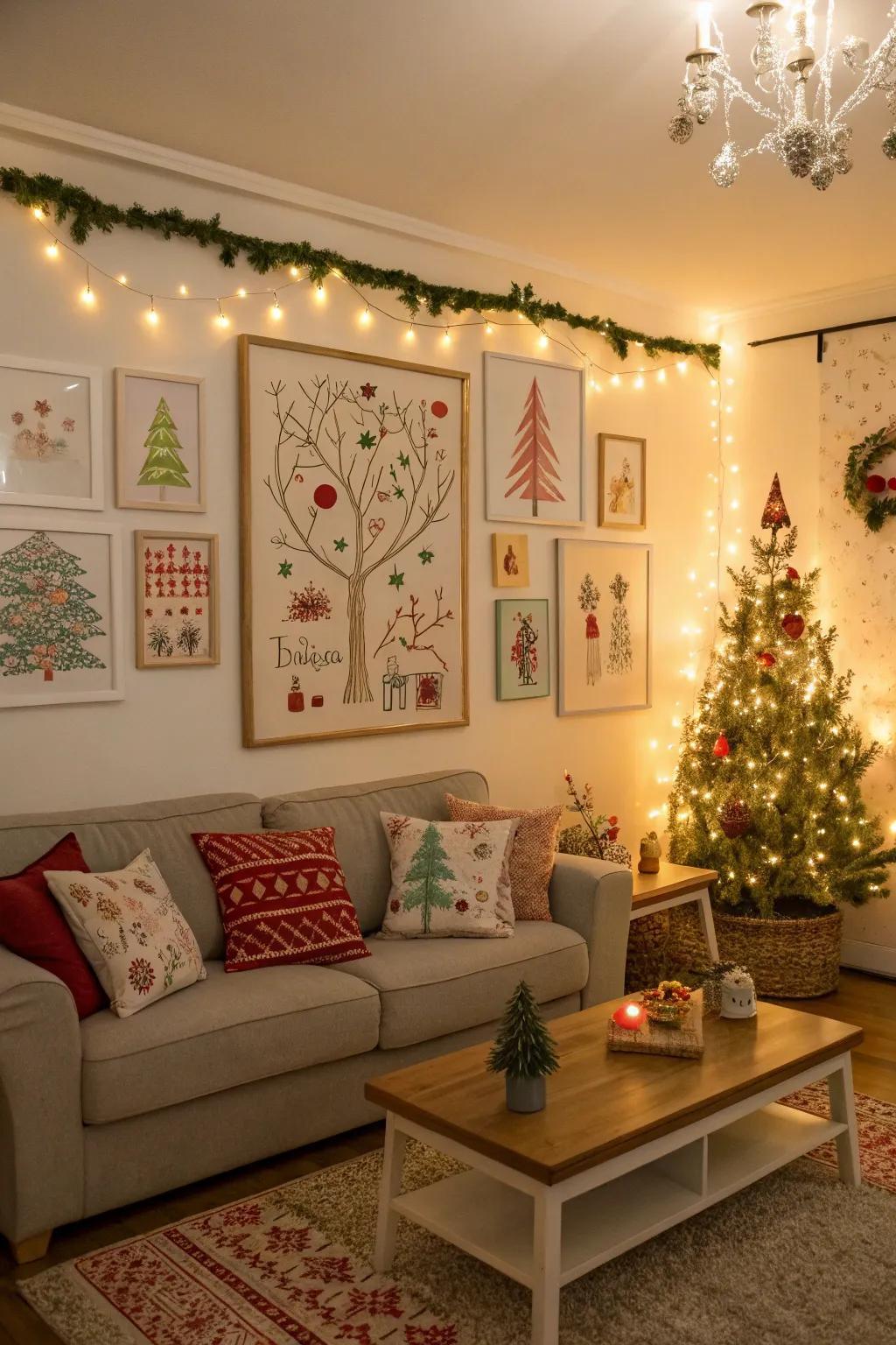Festive wall art that enhances the holiday spirit