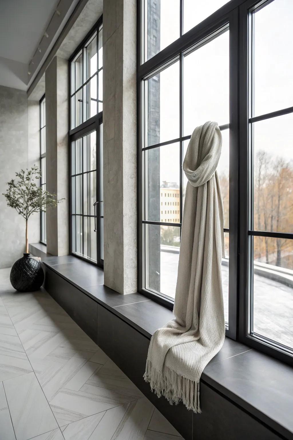 Simplicity showcased via an audacious monochrome drape.