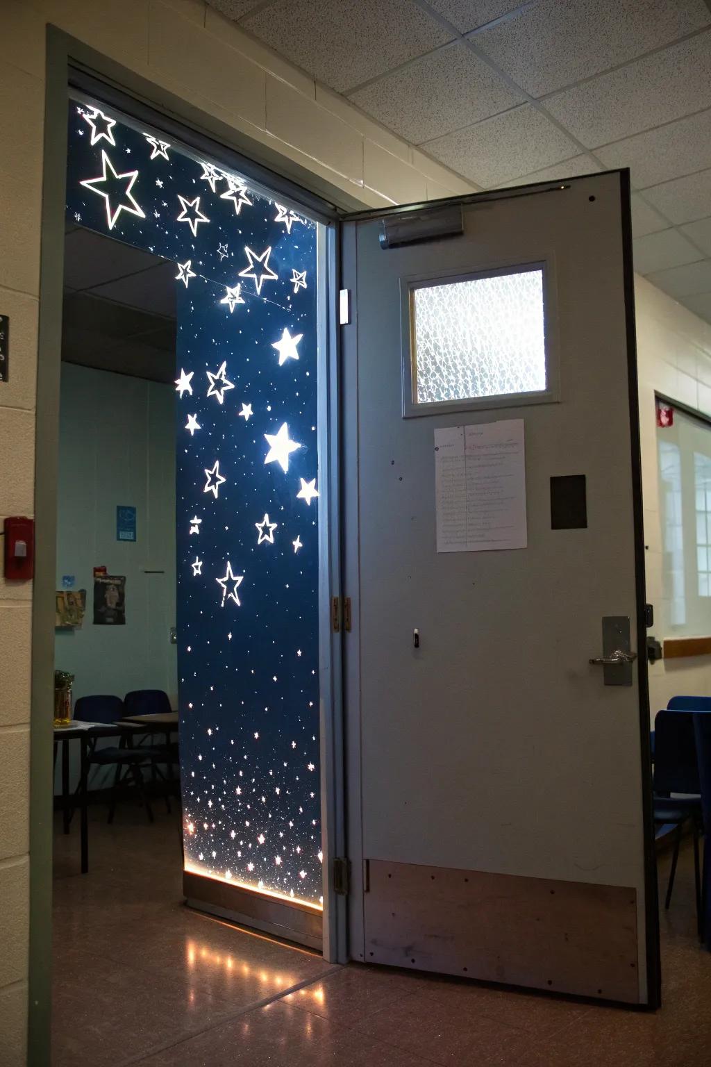 A tranquil and twinkling starlit night.