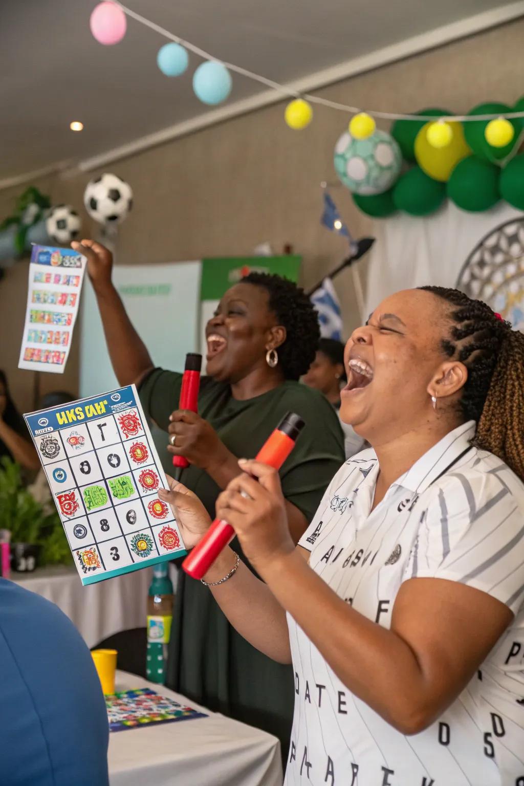 Card sets that add an interactive part to game-watching.