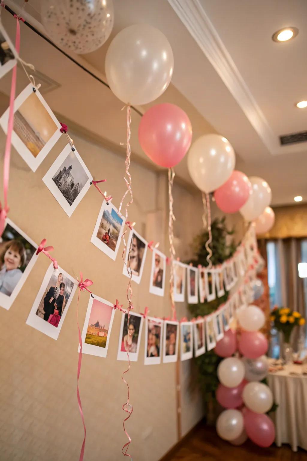 Celebrate memories through a charming snapshot string.