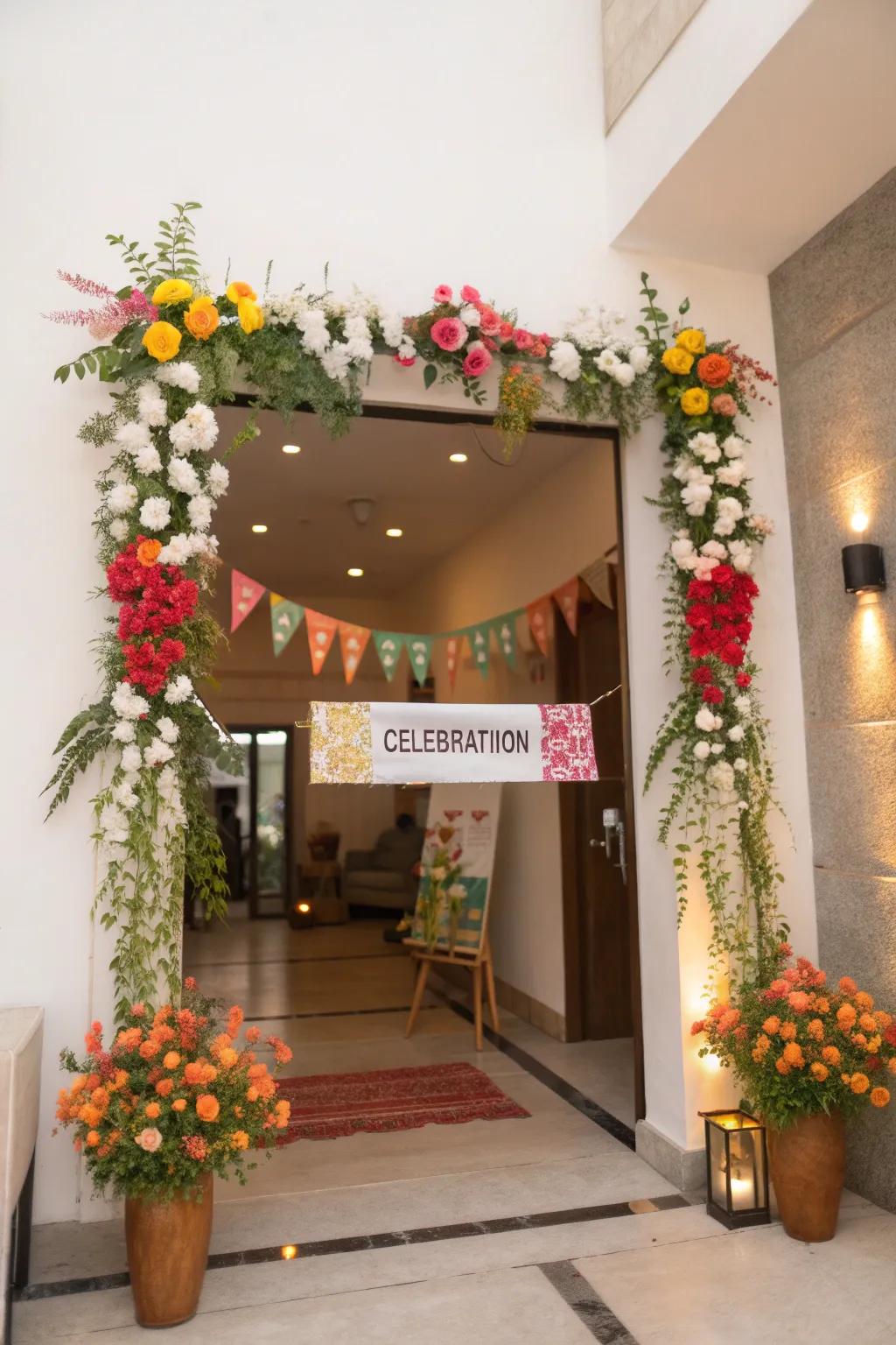Elegant Entrance Way: Setting the Party Mood
