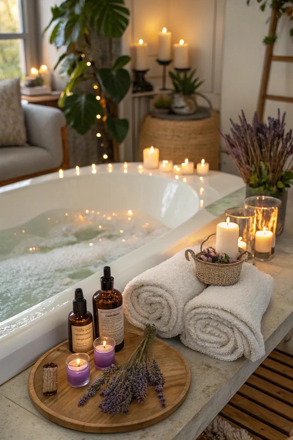 Unwind with a soothing home day spa.