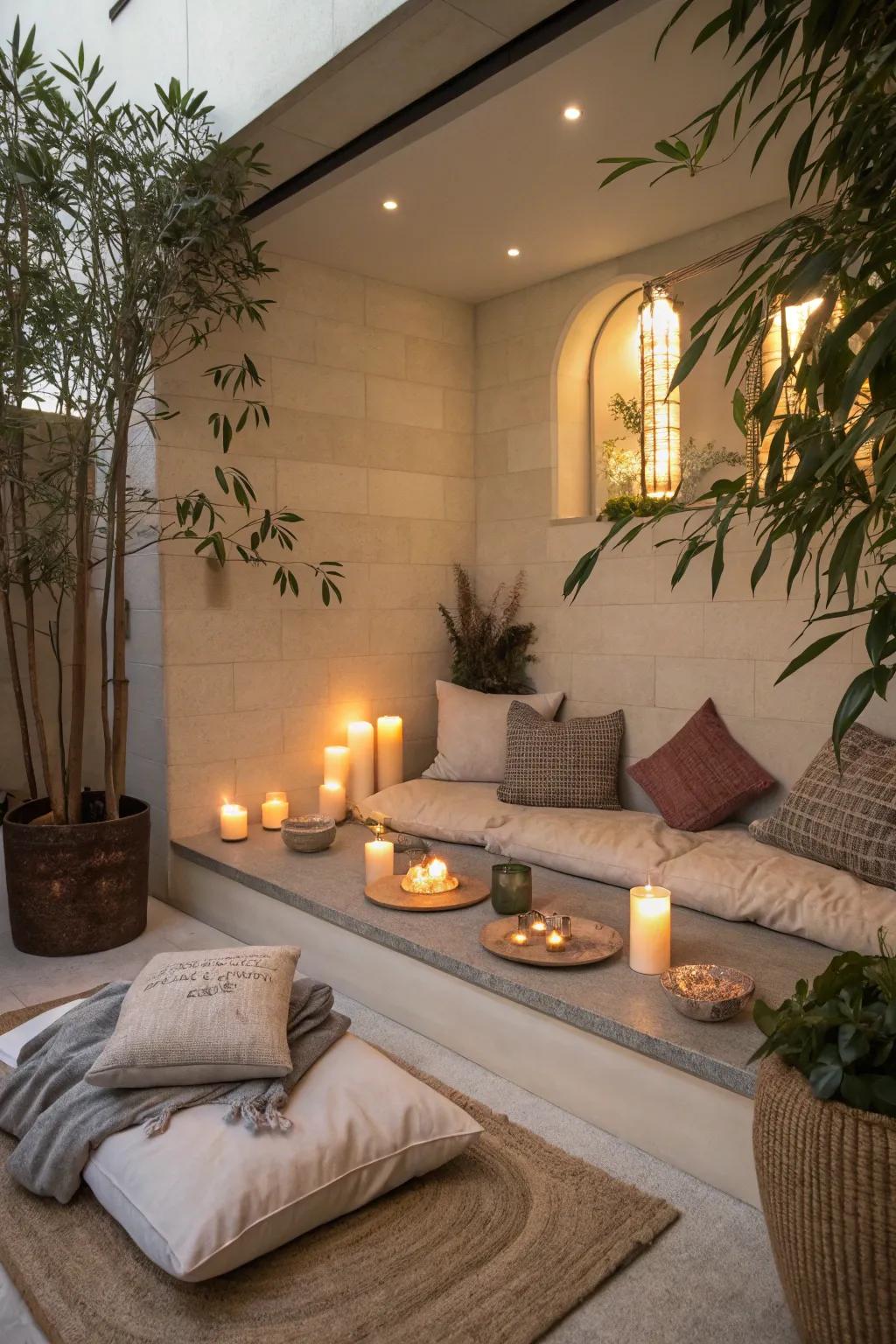 A peaceful escape perfect for meditation.