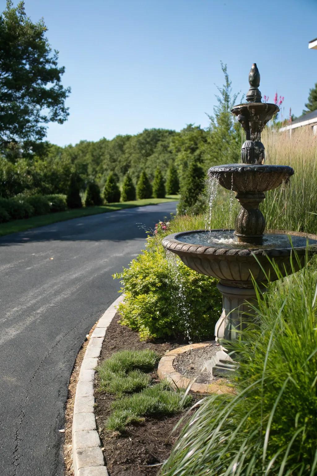 A water feature adds tranquility and beauty to your outdoor area.
