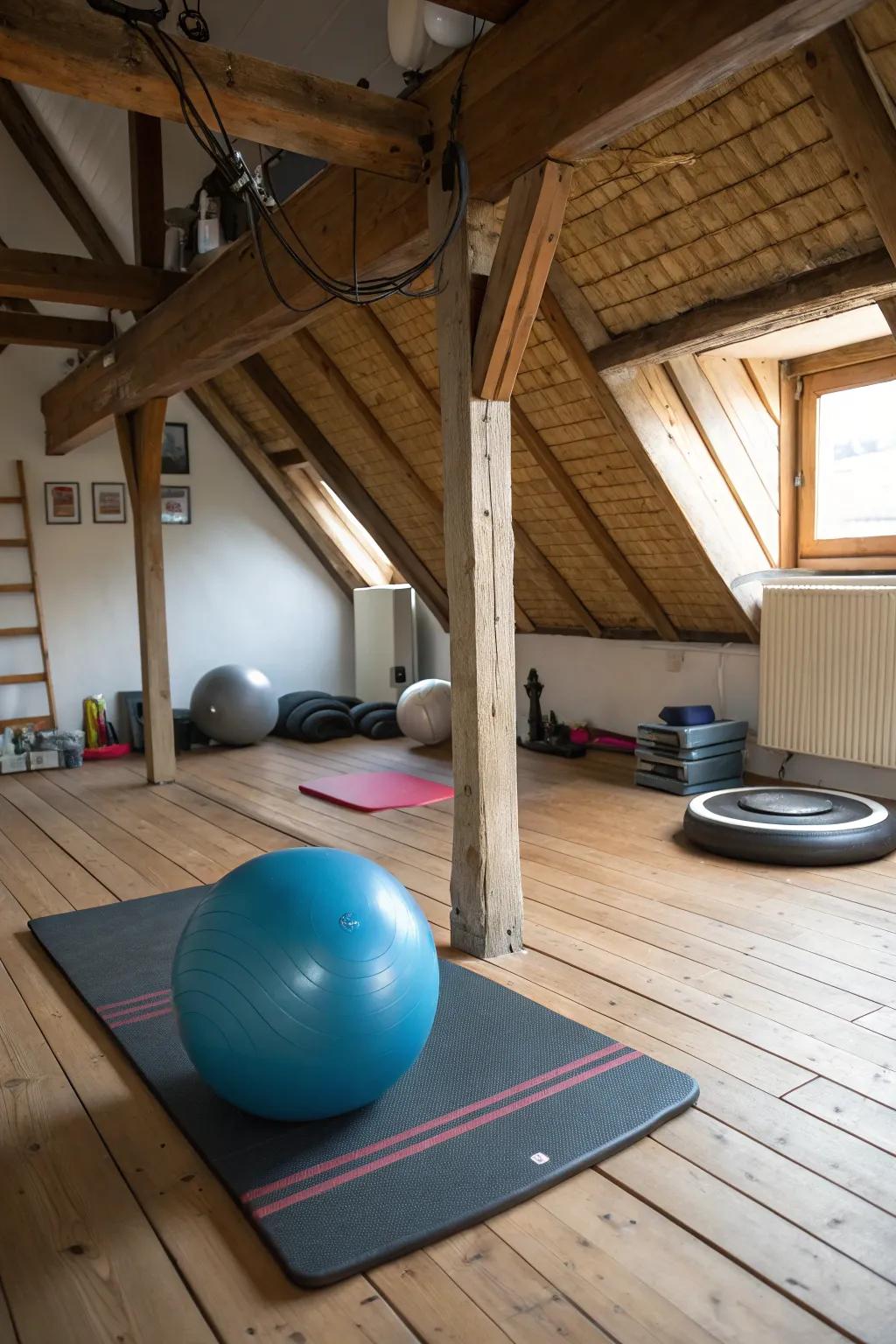 A balance zone for enhancing stability and core strength.