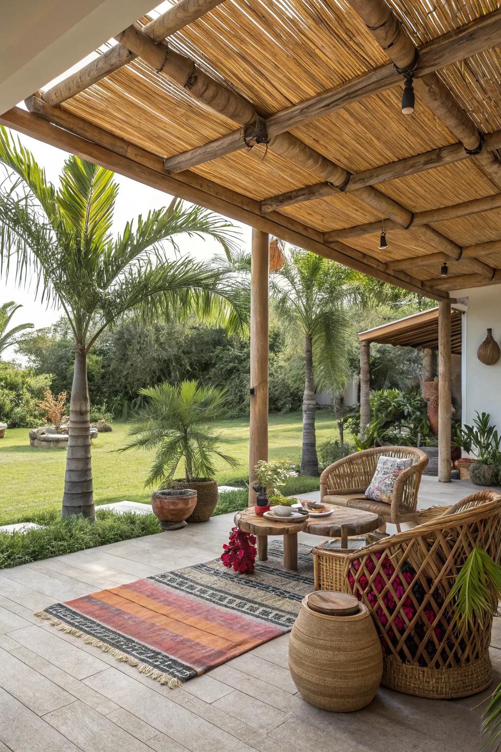 Embrace natural beauty with a cane covering.