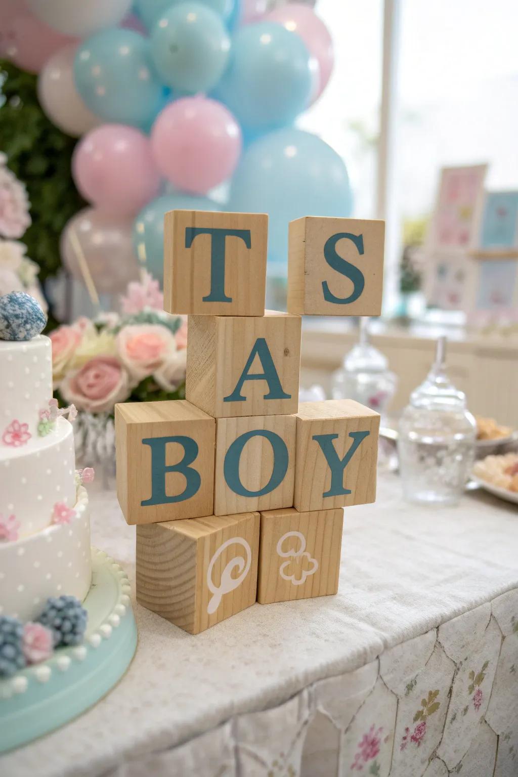 Baby Block Display - Nostalgic and Charming