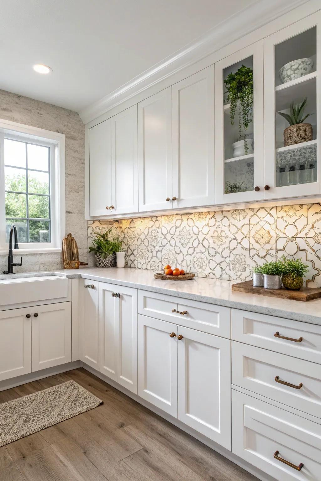Eco-friendly tiles make a sustainable statement.