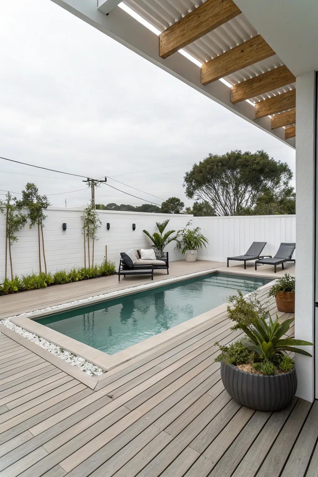 A minimalist layout delivers tranquility and simplicity.