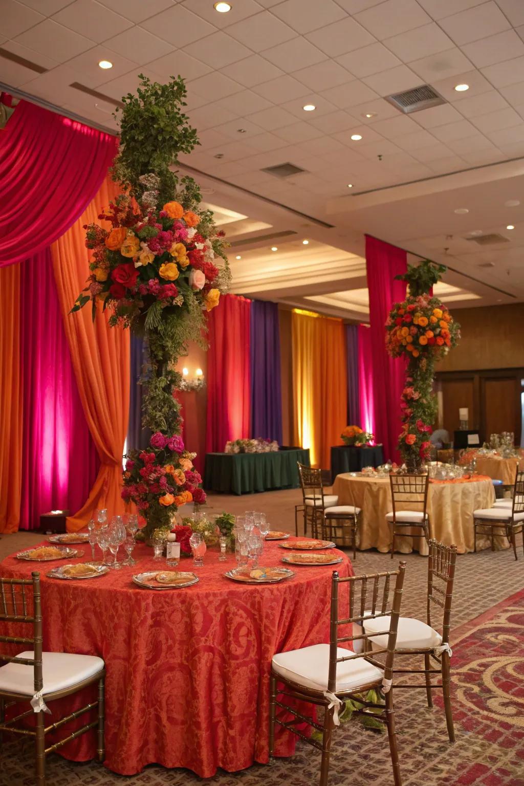 Energise the location with daring colour touches.