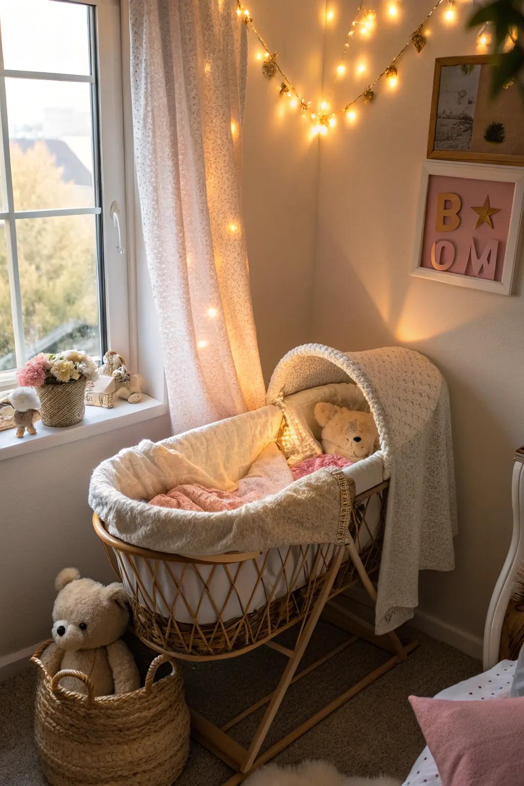 Fashion a secure retreat with a snug bassinet alcove.