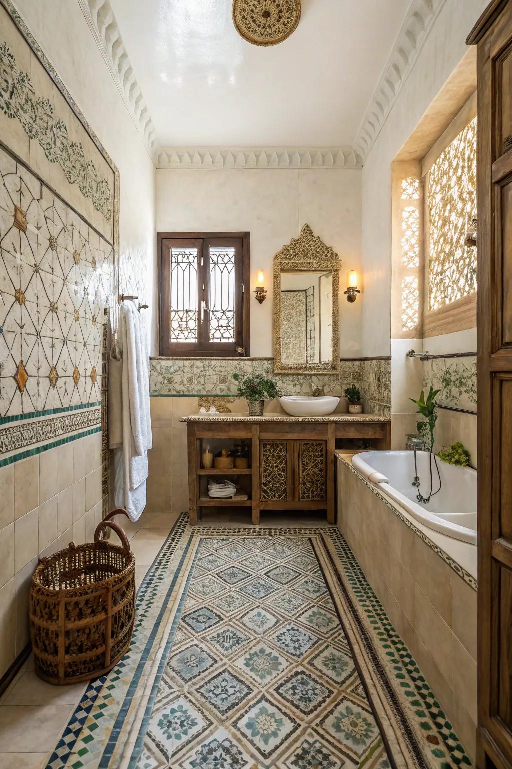 Embrace unique allure with zellige tiles.