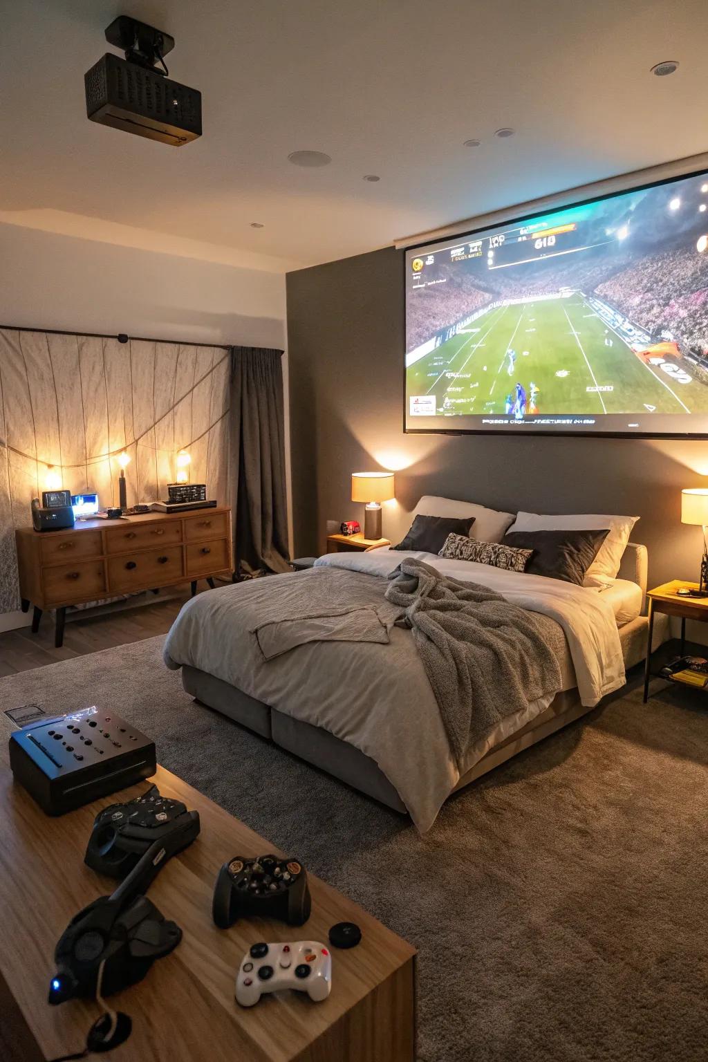 Projection gaming feels like a movie theater.