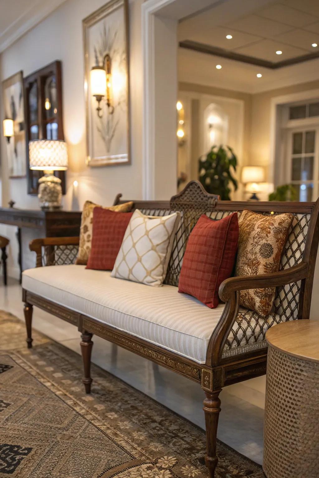 Pads as a backing enhance comfort and support.