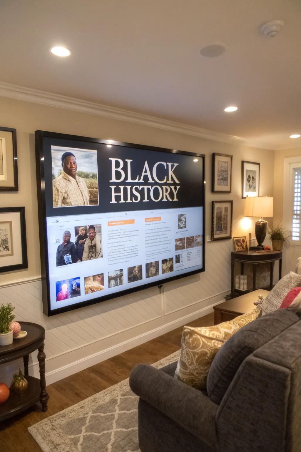 A multimedia showcase about Black history piques interest and facilitates learning.