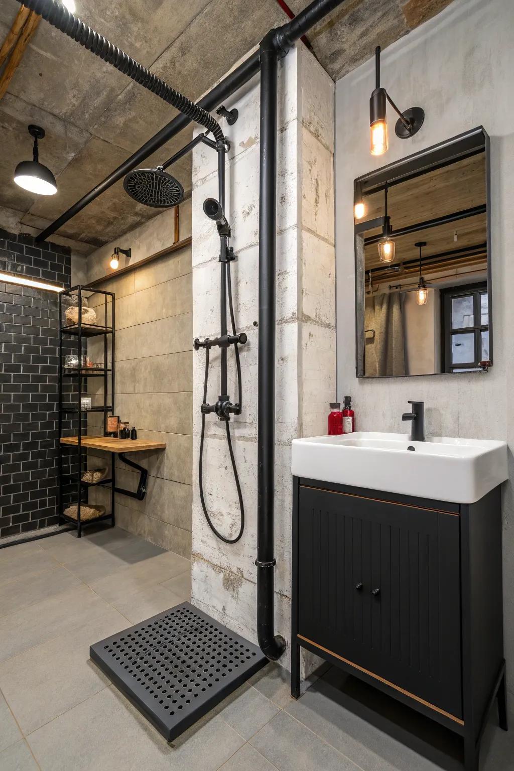 Industrial features add an edgy, urban feel.