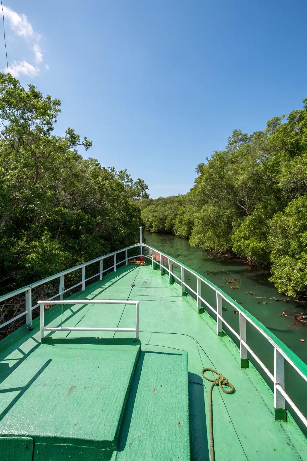 Nature-inspired greens offer a soothing connection to the landscape.