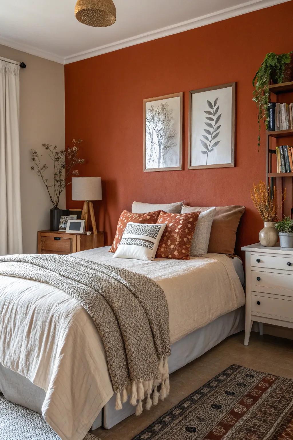 Emphasize wall crafting a bold center point.