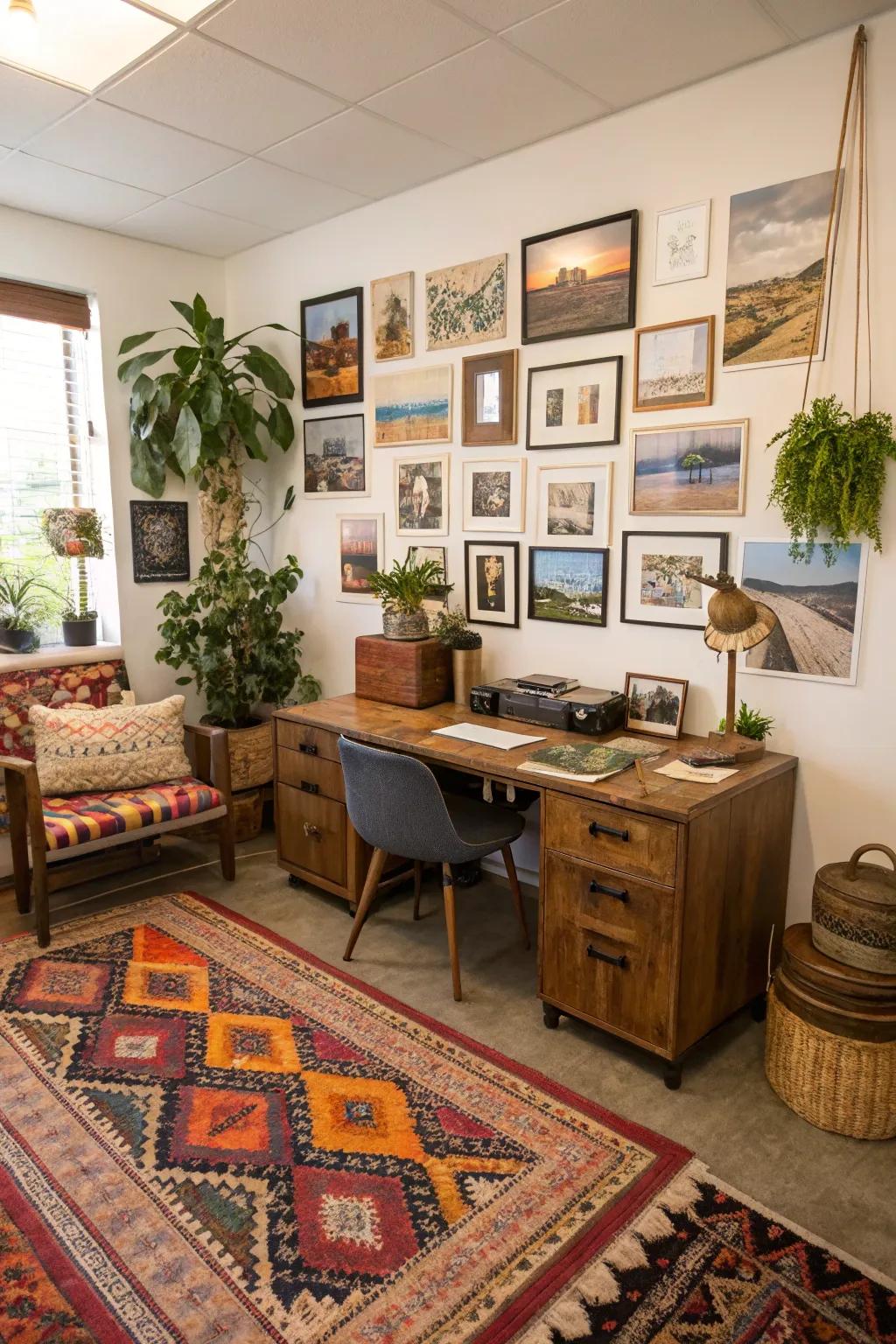 Individual details like photos make the office uniquely yours.