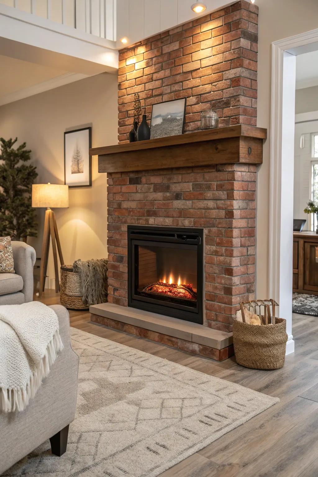An electric insert delivers a contemporary, efficient fireplace adventure.