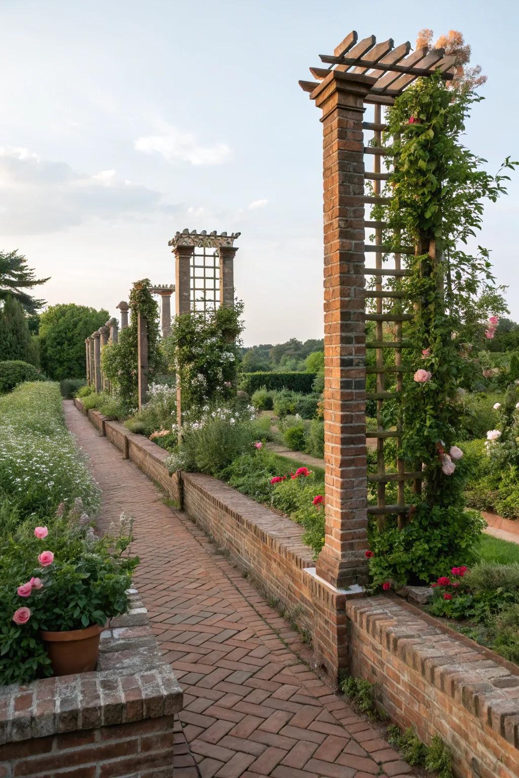 Vertical elements enhance gardens with height and interest.