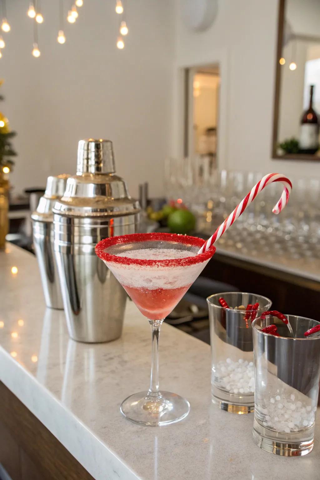 Celebrate the holidays with a peppermint libation.