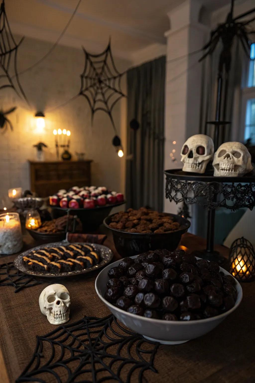 An eerie sweets display that injects Halloween excitement.