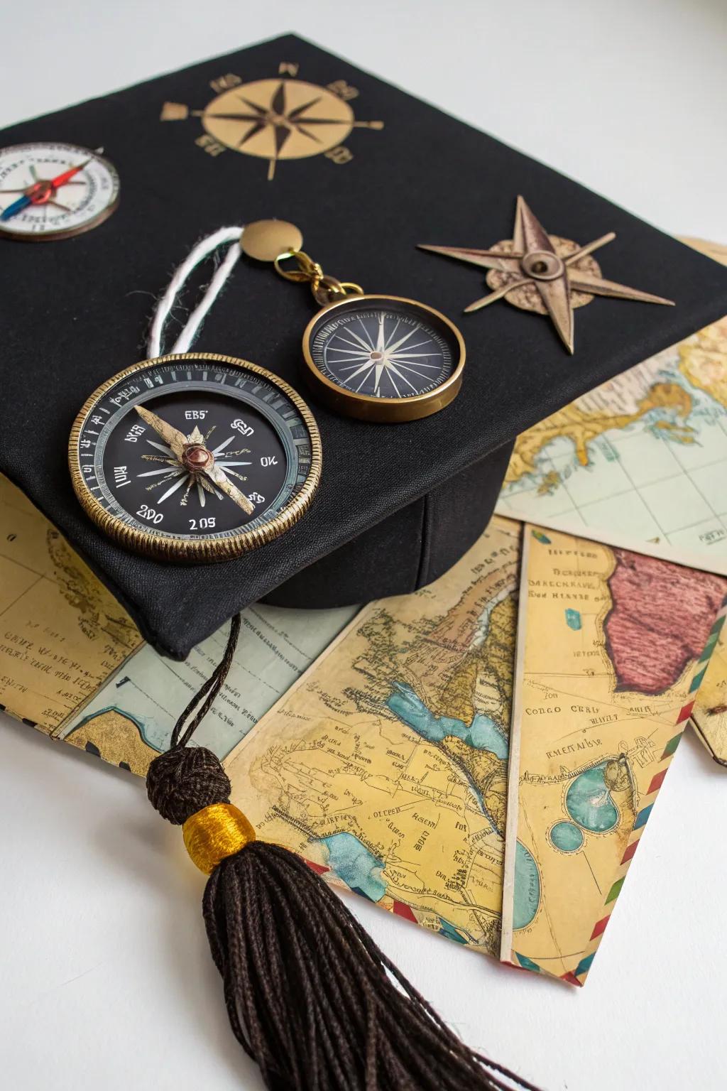 A cap with travel elements for the adventurous spirit.
