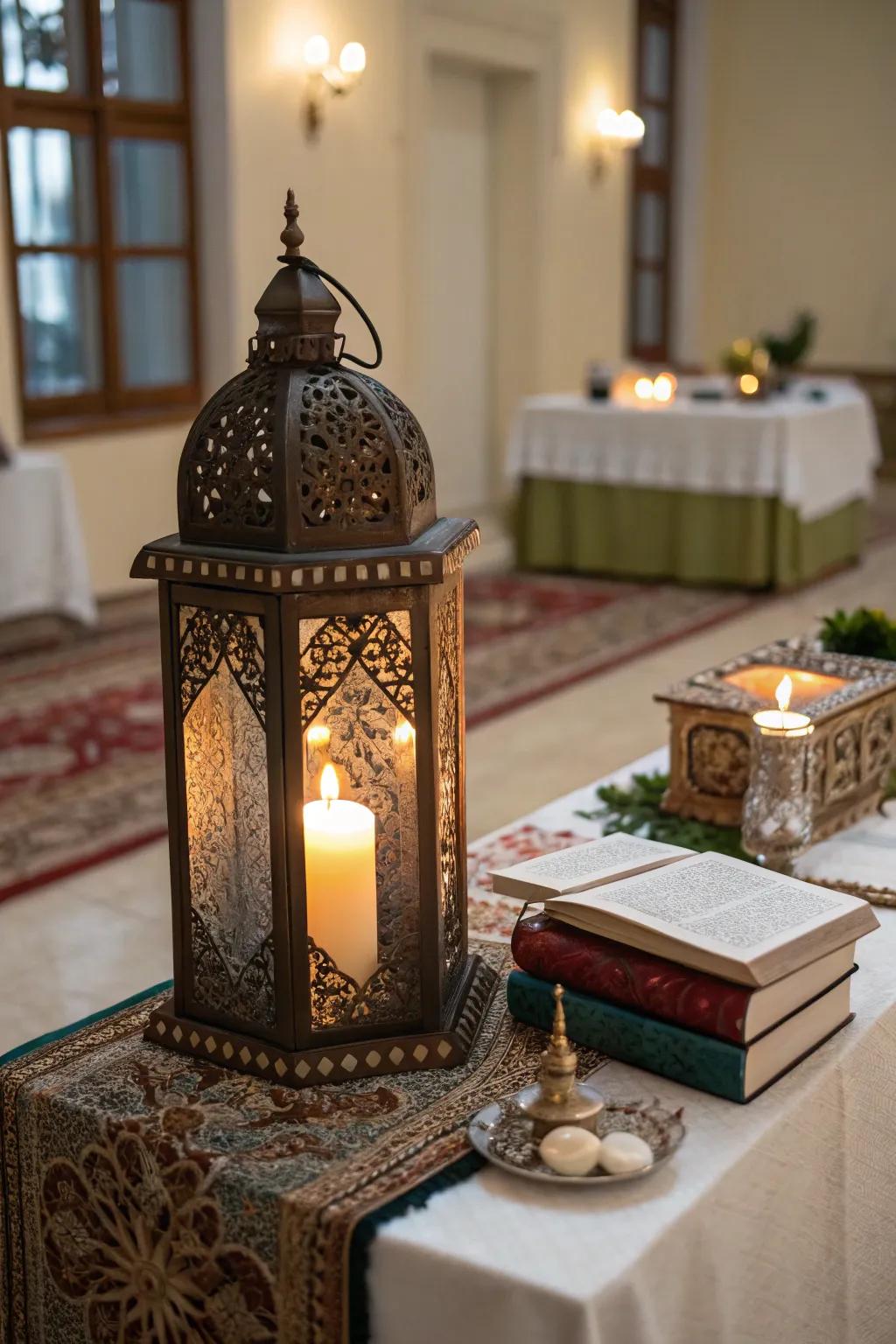 Lamps contribute warmth and a hint of grace to your sacred space.