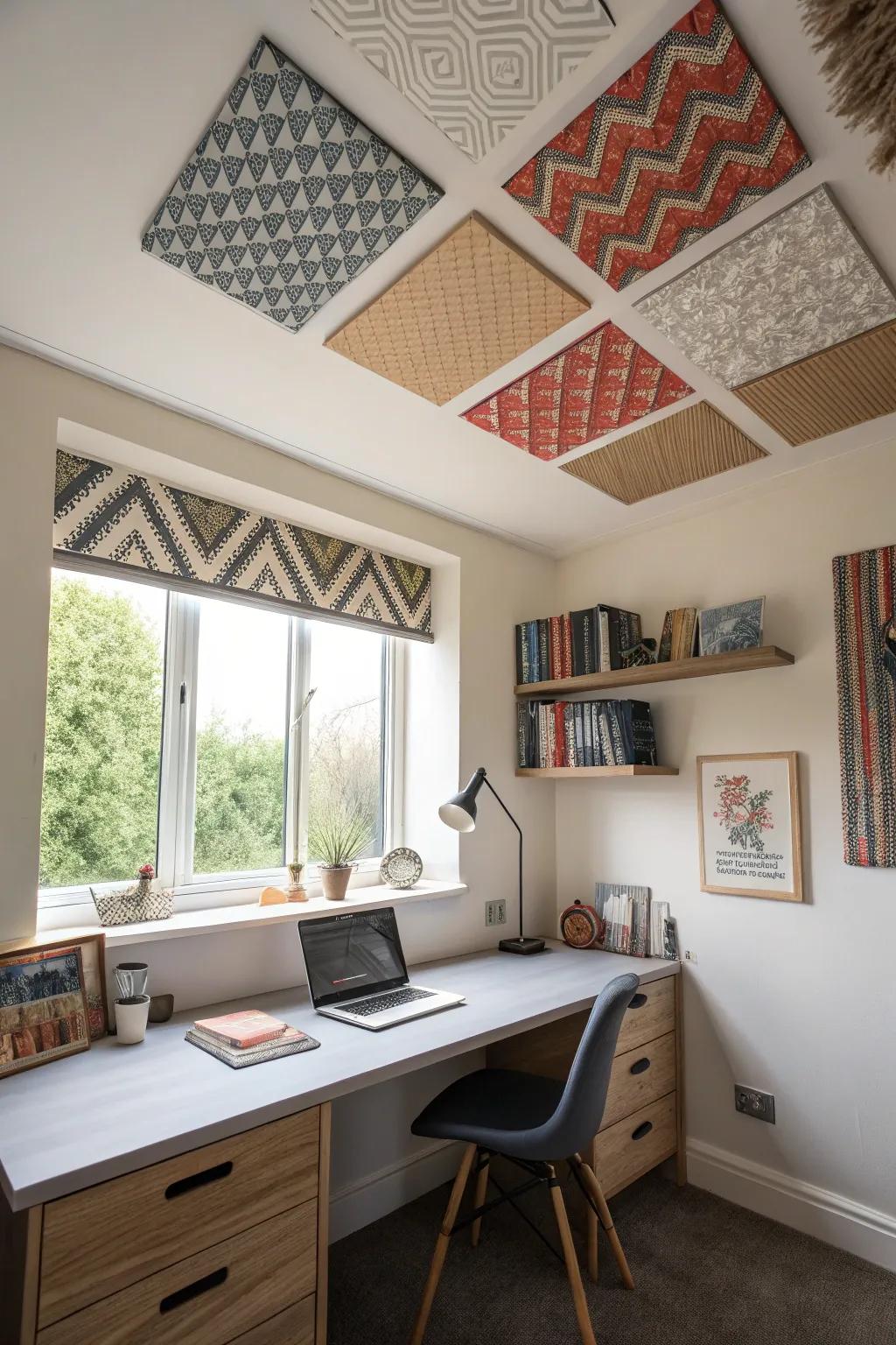 Sound-absorbing panels offer both sound dampening and aesthetic appeal.