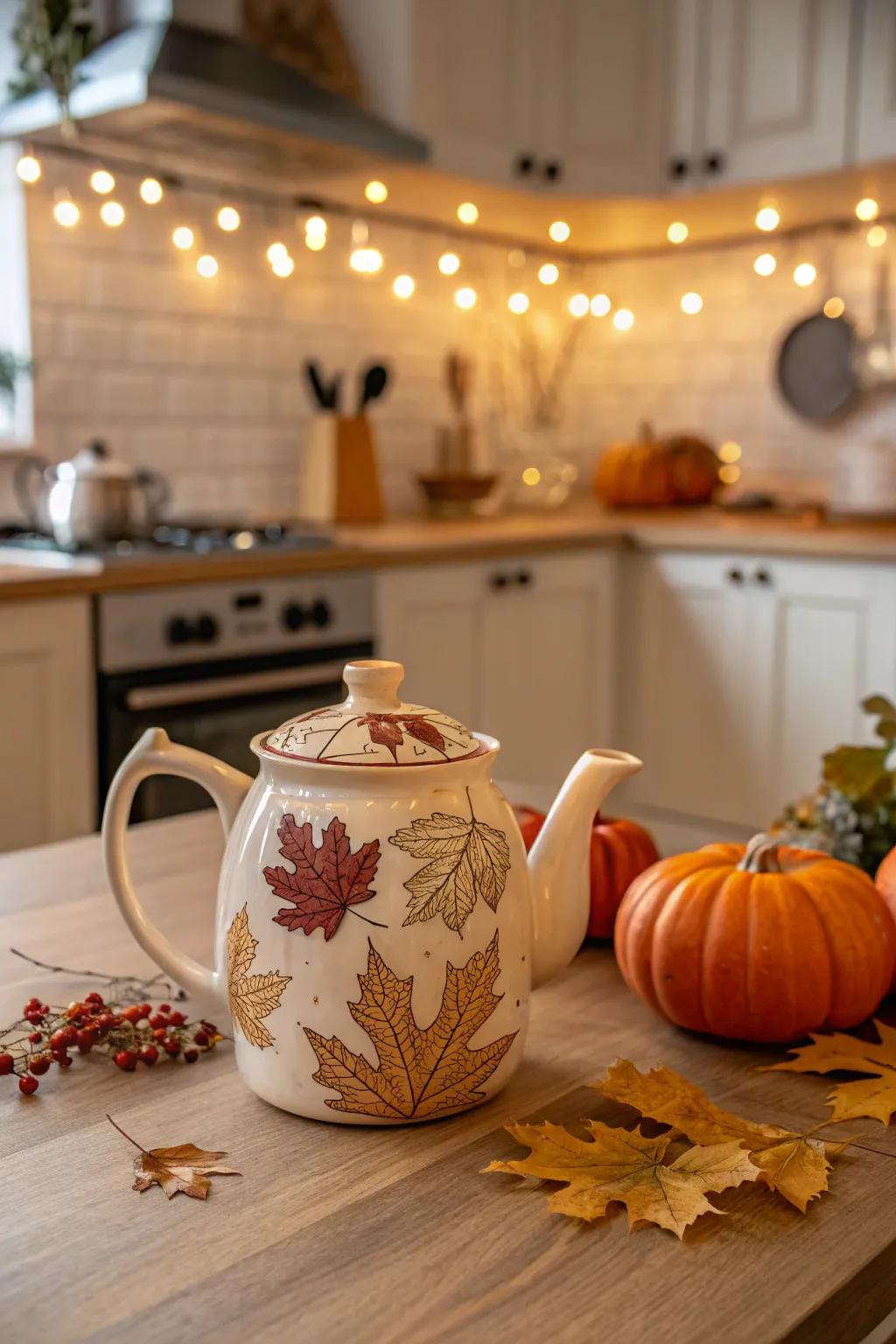 Time themes keep your table setting alive and right. <strong><em>Evergreen beauty!</em></strong>&rdquo; loading=&rdquo;lazy&rdquo; class=&rdquo;pimg&rdquo;>
	</picture><figcaption>Time themes keep your table setting alive and right. <strong><em>Evergreen beauty!</em></strong></figcaption></figure>
<p>Enjoy the times with kettles that show the time of year, like fall leaves or spring flowers. I change my kettle with the times to keep my look fresh and right. <strong><em>Seasons in a kettle!</em></strong></p>
<h3>These products might be useful:</h3>
<ul class=